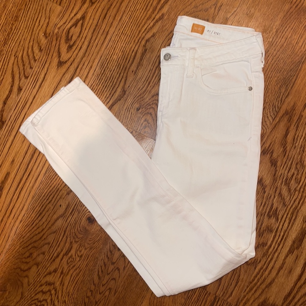 Pilcro and the Letterpress White Skinny Jeans